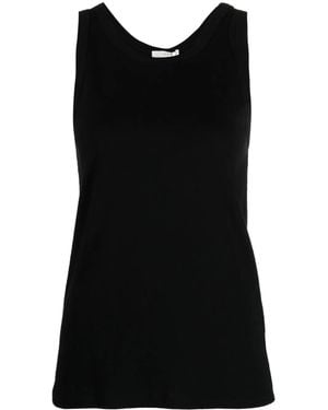 The Row Cotton Blend Marius Tank Top in White | Lyst