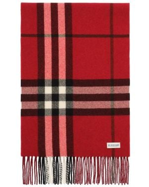 Burberry Gradient Check Cashmere Scarf - Red
