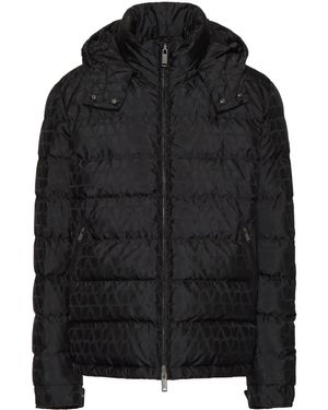 Valentino Garavani Toile Iconographe Padded Jacket - Black