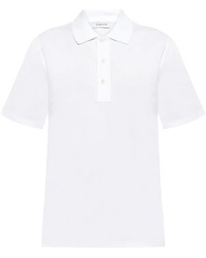 Lanvin Polo De Manga Corta - Blanco