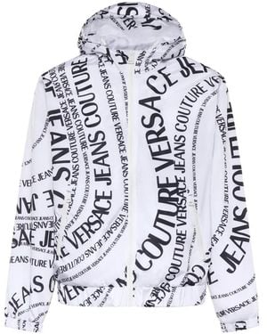 Versace Jeans Couture Logo-Print Hooded Jacket - White
