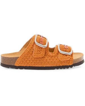 Scholl Slippers Noelle De Ganchillo - Naranja