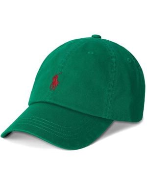 Polo Ralph Lauren Casquette En Coton À Logo Pony Brodé - Green