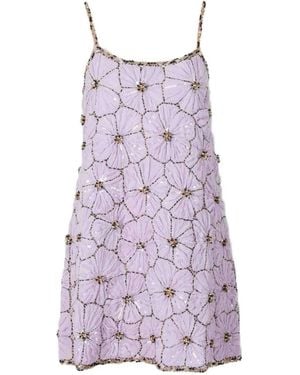 La DoubleJ Minikleid mit Pailletten - Lila