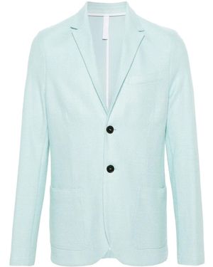 Harris Wharf London Single-Breasted Honeycomb Blazer - Blue