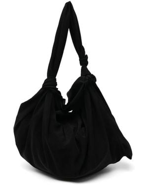 Y's Yohji Yamamoto Mini Crepe De Chine Tote Bag - Black