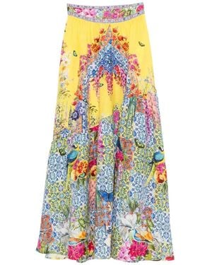 CAMILLA Floral Skirt - White