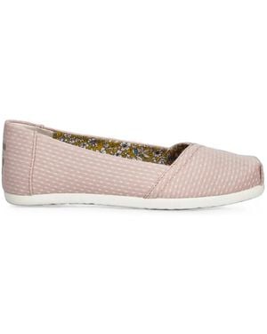 TOMS Alpargata Polka-Dot Slip-On Ballet Flats - Pink