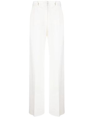 Dolce & Gabbana High-Waisted Straight-Leg Pants - White