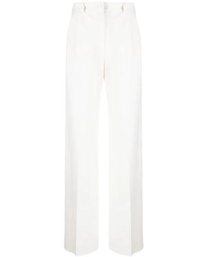 Dolce & Gabbana High-Waisted Straight-Leg Trousers - White