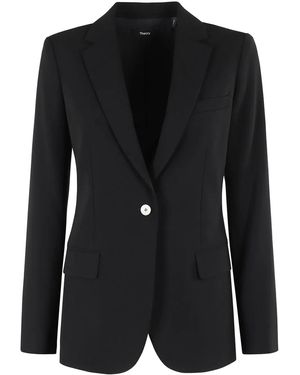 Theory Blazer Con Revers A Lancia - Nero