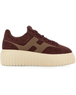 Hogan H-Stripes Sneakers - Brown
