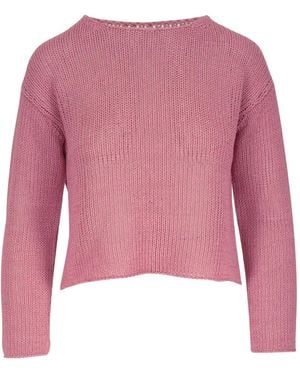 Vince Cropped Knitted Sweater - Pink