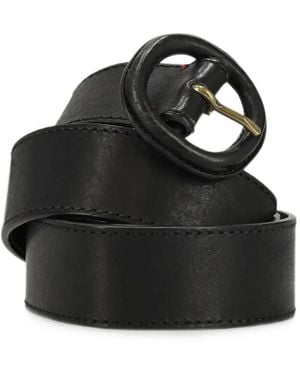 Fortela Pueblo Leather Belt - Black