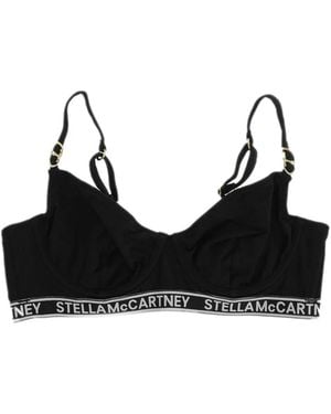 Stella McCartney Logo-Underband Underwired Bra - Black
