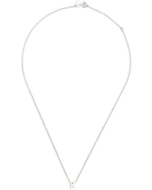Le Gramme Collier À Pendentif À Design D'Initiale - White