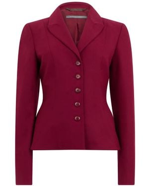 Alberta Ferretti Buckled-Detail Blazer - Red