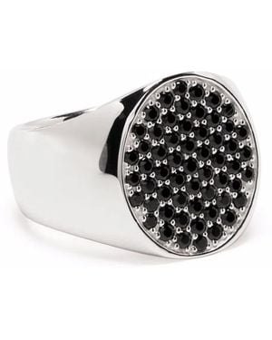 Tom Wood Pinkie Spinel Signet Ring - Metallic