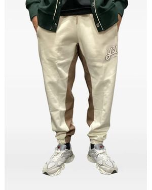 Yes London Two-Tone Paneled Track Pants - Natural