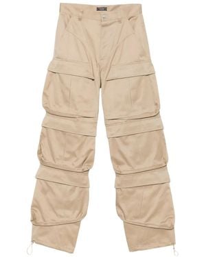 Mugler Cotton Cargo Trousers - Natural