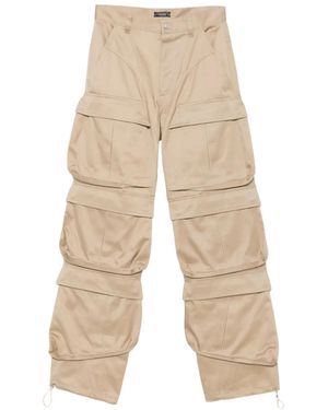 Mugler Cotton Cargo Trousers - Natural