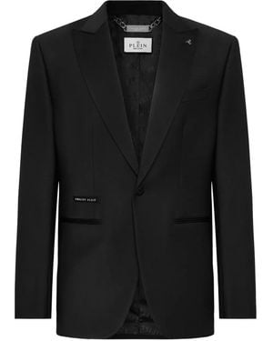 Philipp Plein Single-Breasted Blazer - Black