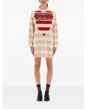 Moschino Relaxed Fit Wool Mini Dress - Red