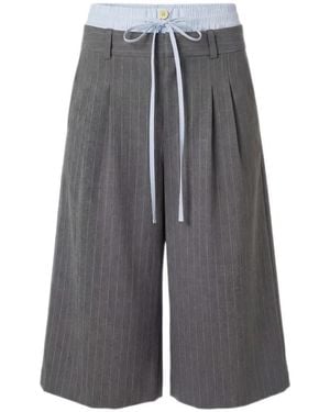 Monse Broek Met Dubbele Tailleband - Grijs