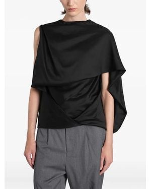 Entire studios Side-Drape Top - Black