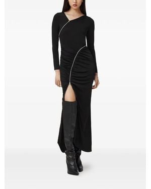 AllSaints Elsie Zip-Detail Midi Dress - Black