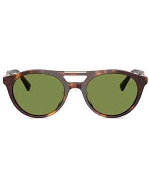 Brunello Cucinelli Round-Frame Sunglasses - Green