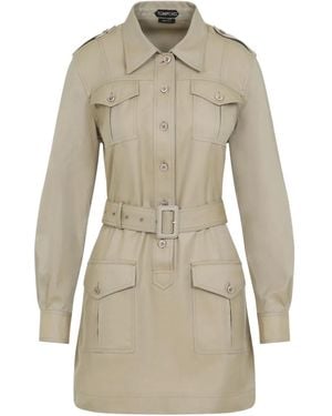 Tom Ford Tailored Belted Dress - Natur