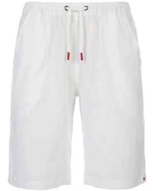 Kiton Drawstring-Waistband Shorts - White
