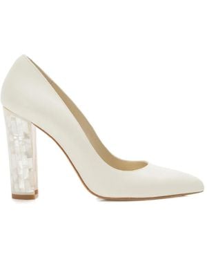 freya rose Camille Pointed-Toe Pumps - White