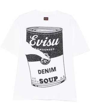 Evisu Graphic-Print T-Shirt - White