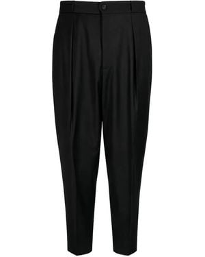 Manuel Ritz Pleated Tailored Trousers - Black