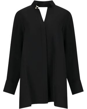 DI STAVNITSER Lulu V-Neck Blouse - Black