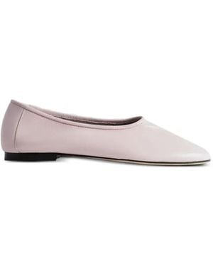 BY FAR Prudence Leather Ballet Flats - White