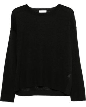 Majestic Filatures Round Neck Jumper - Black
