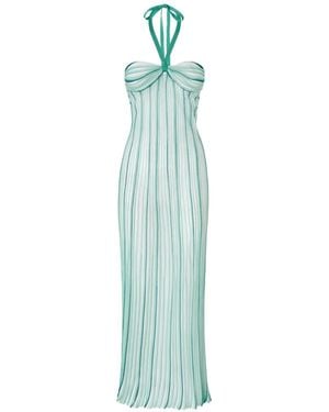 Missoni Striped Halterneck Beach Dress - Blue