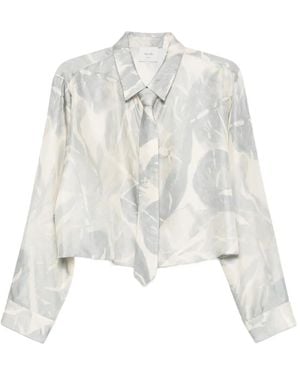 Alysi Chemise À Imprimé Tie Dye - White