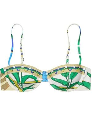 Tory Burch Printed Bikini Top - Green
