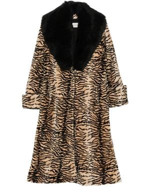 Nour Hammour Manteau Nina À Imprimé Tigre - Natural