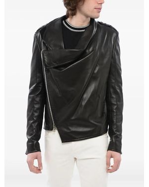 Balmain Chaqueta Con Diseño Drapeado - Negro