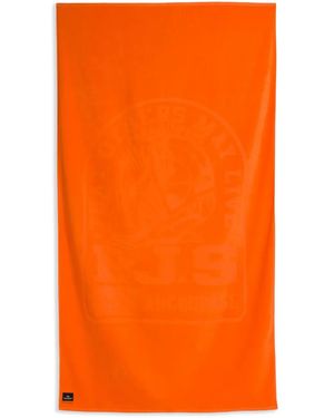Parajumpers Serviette De Bain À Logo En Jacquard - Orange