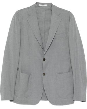 Eleventy Single-Breasted Patch-Pocket Blazer - Grey