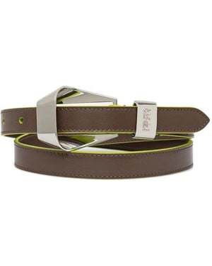 KENZO Cinturón Ribbon Con Hebilla Metalizada - Marrón