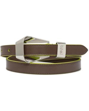 KENZO Ribbon レザーベルト - ブラウン