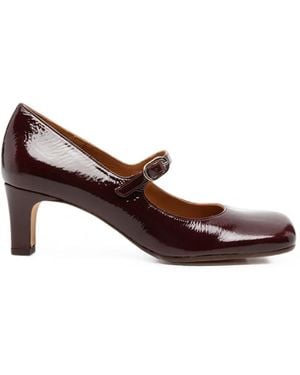 Chie Mihara Samai Patent-Leather Pumps - Brown