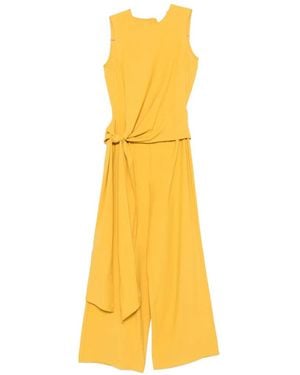 ViCOLO Tuta Knot-Detail Jumpsuit - Yellow